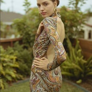 ISO Novella Royale Blackbird Paisley Dress in sz SMALL